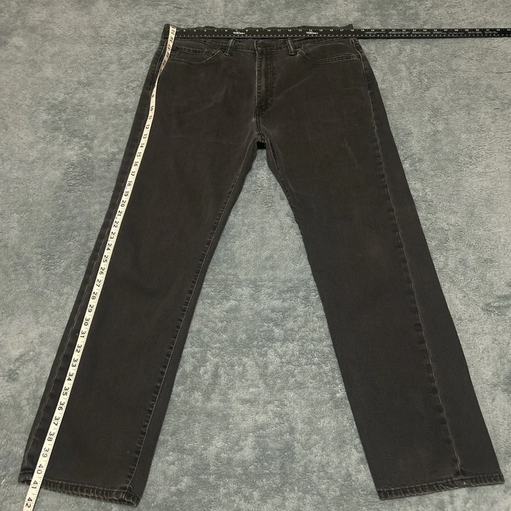 Distressed Levi’s 505 Regular Fit Straight Leg Black Denim Jeans W38 L32 - Picture 8 of 8